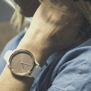 Garmin Vivomove HR Hybrid Smartwatch white/rosegold